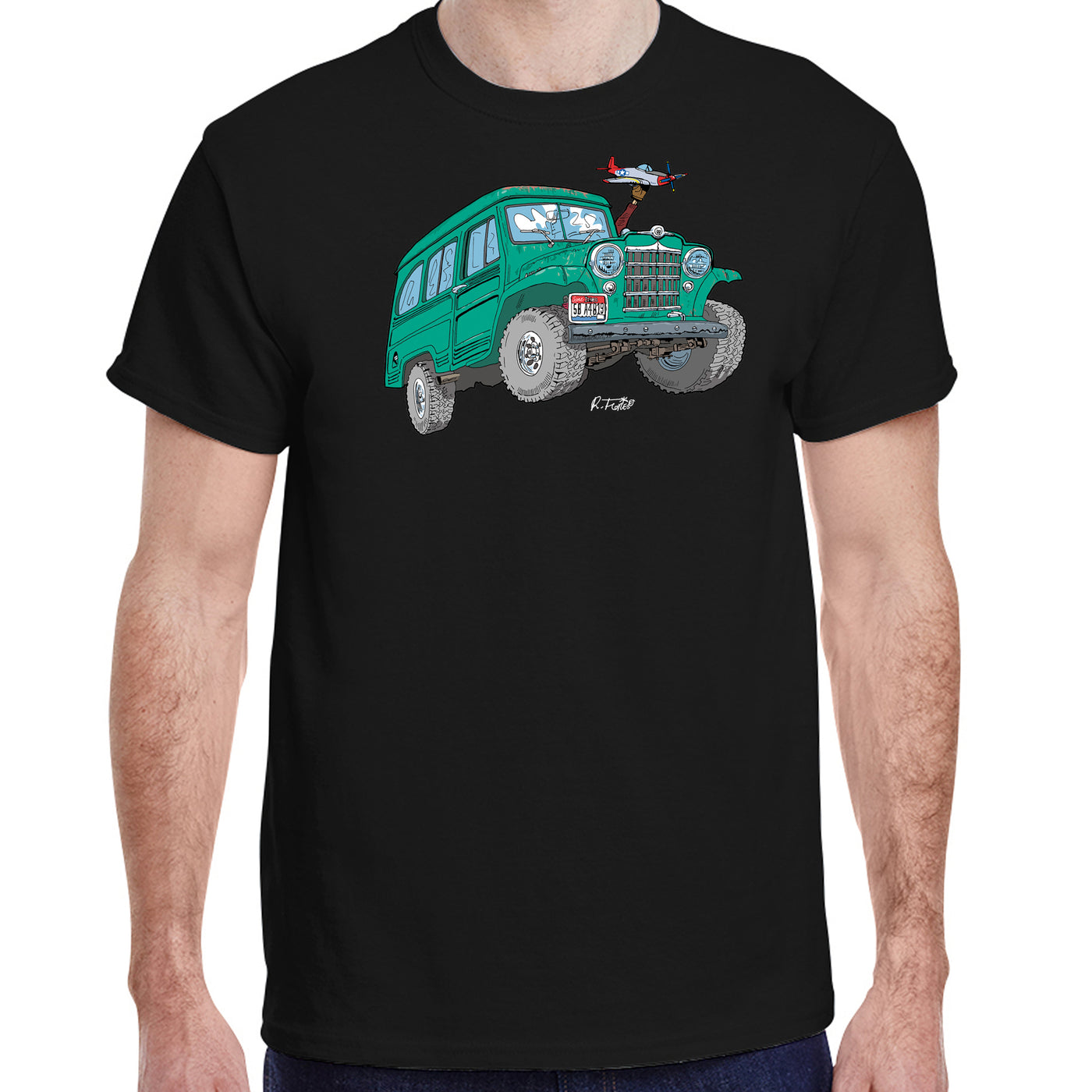 Willys Rally RF Green Wagon Tee