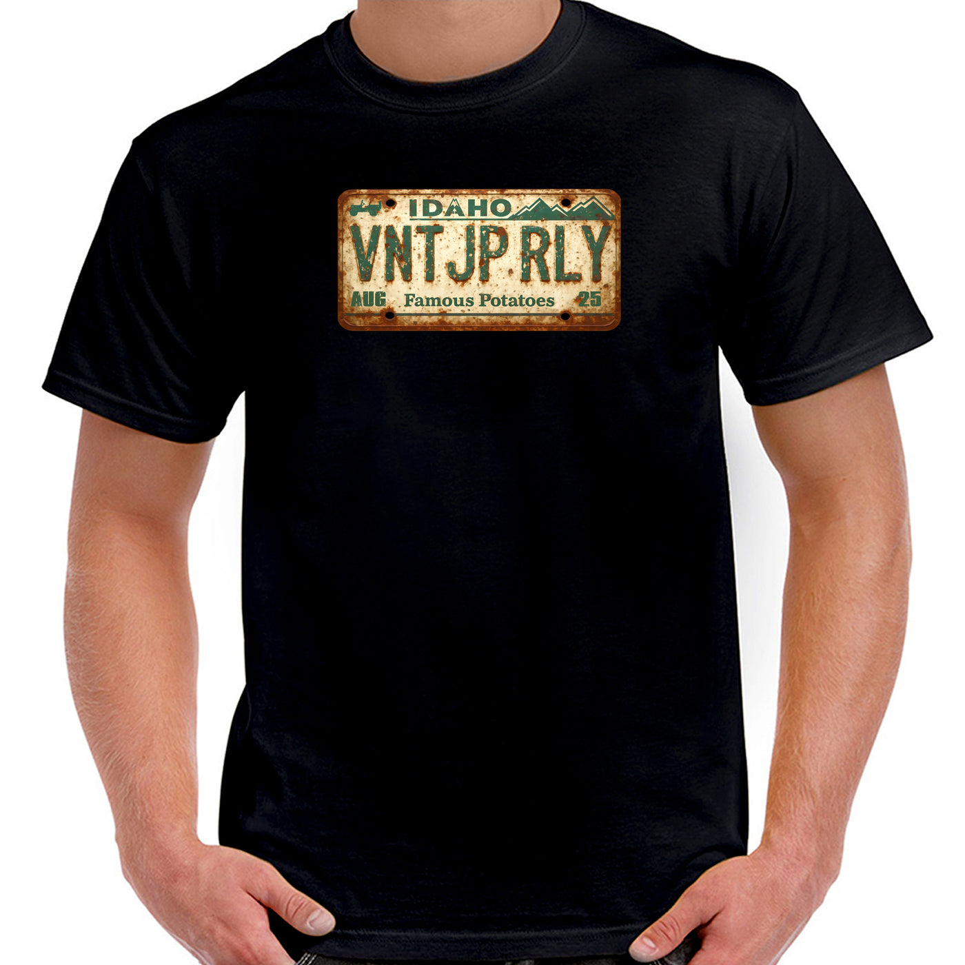 Idaho Vintage Jeep Rally License Plate T-Shirt