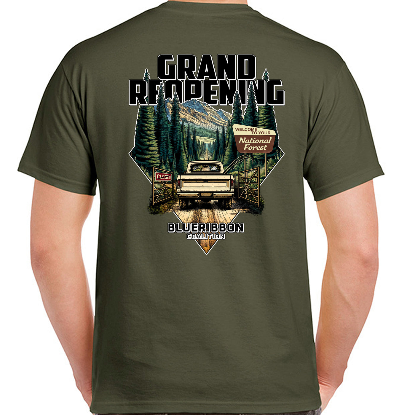 BlueRibbon Coalition ROADLESS RULE RESCISSION T-shirt