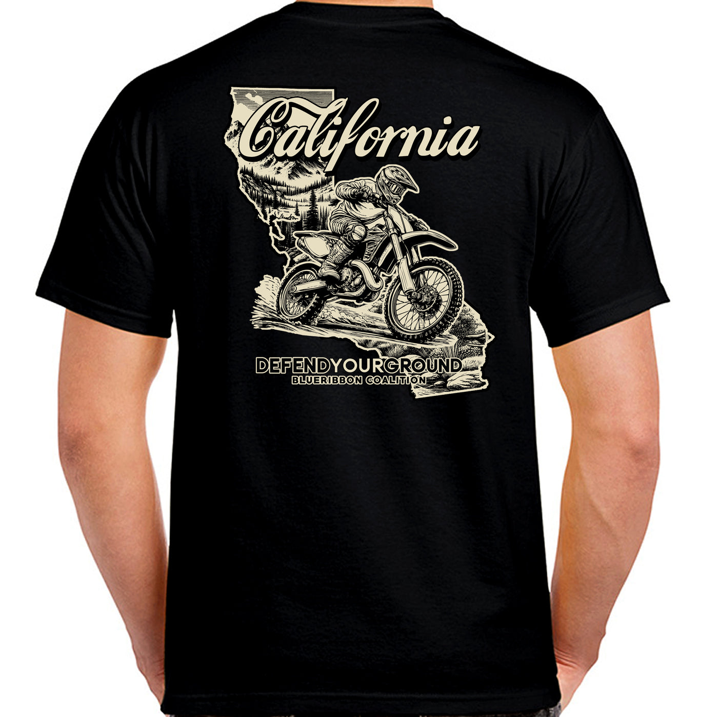 BlueRibbon Coalition CALIFORNIA Dirt Bike T-shirt
