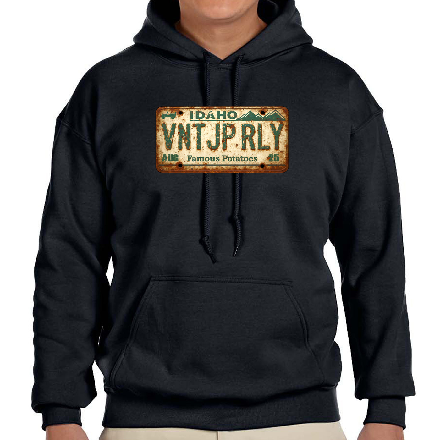 Idaho Vintage Jeep Rally License Plate Hoodie