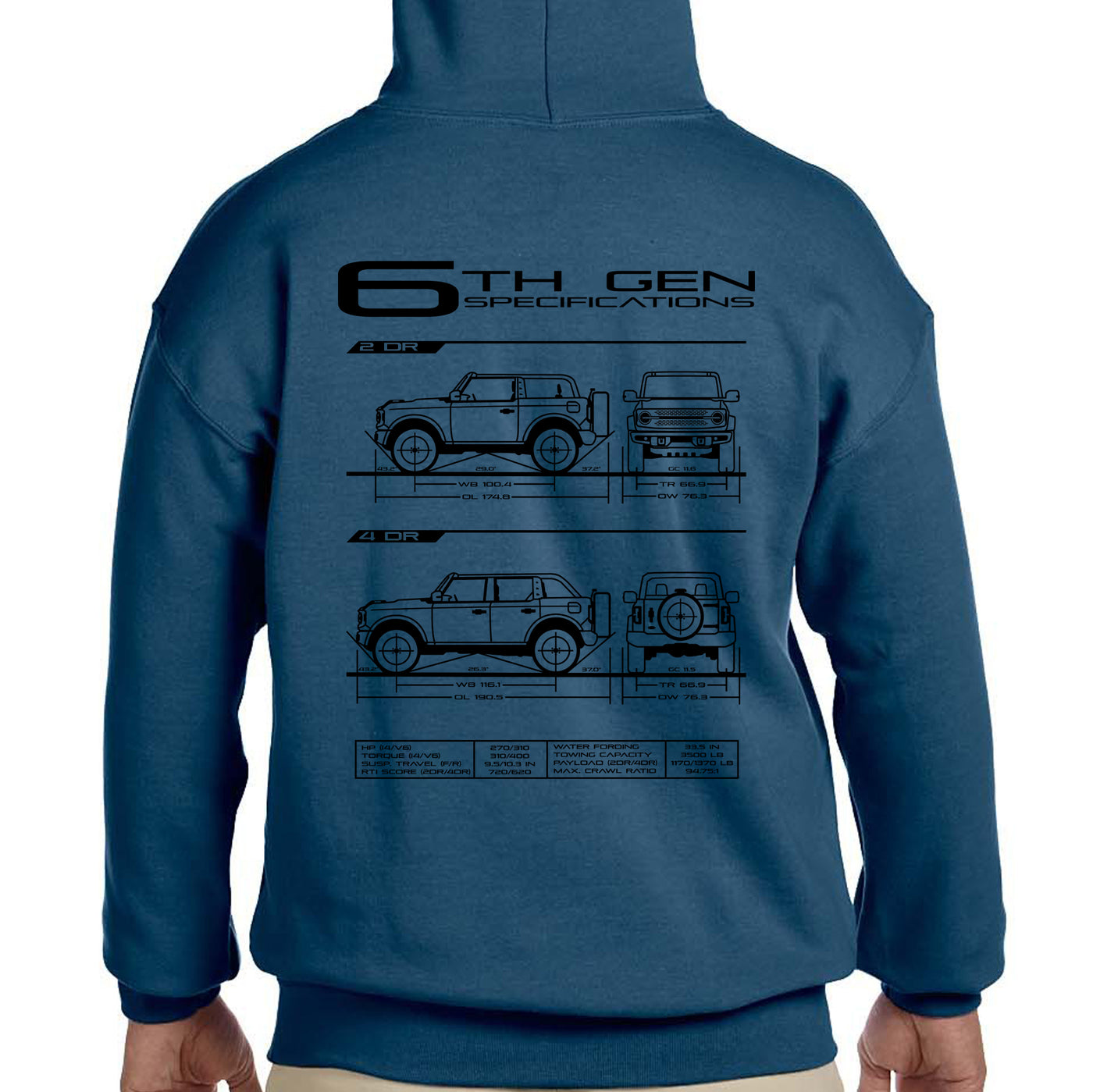 6th Gen Blueprint Pullover Hoodie