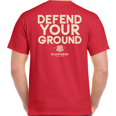 BlueRibbon Coalition DEFEND YOUR GROUND Red T-shirt (Copy)