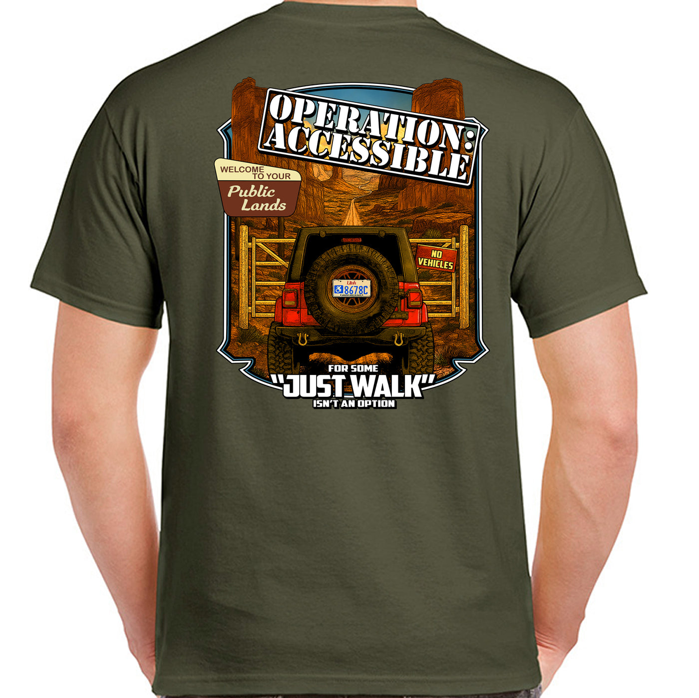 BlueRibbon Coalition "JUST WALK T-shirt