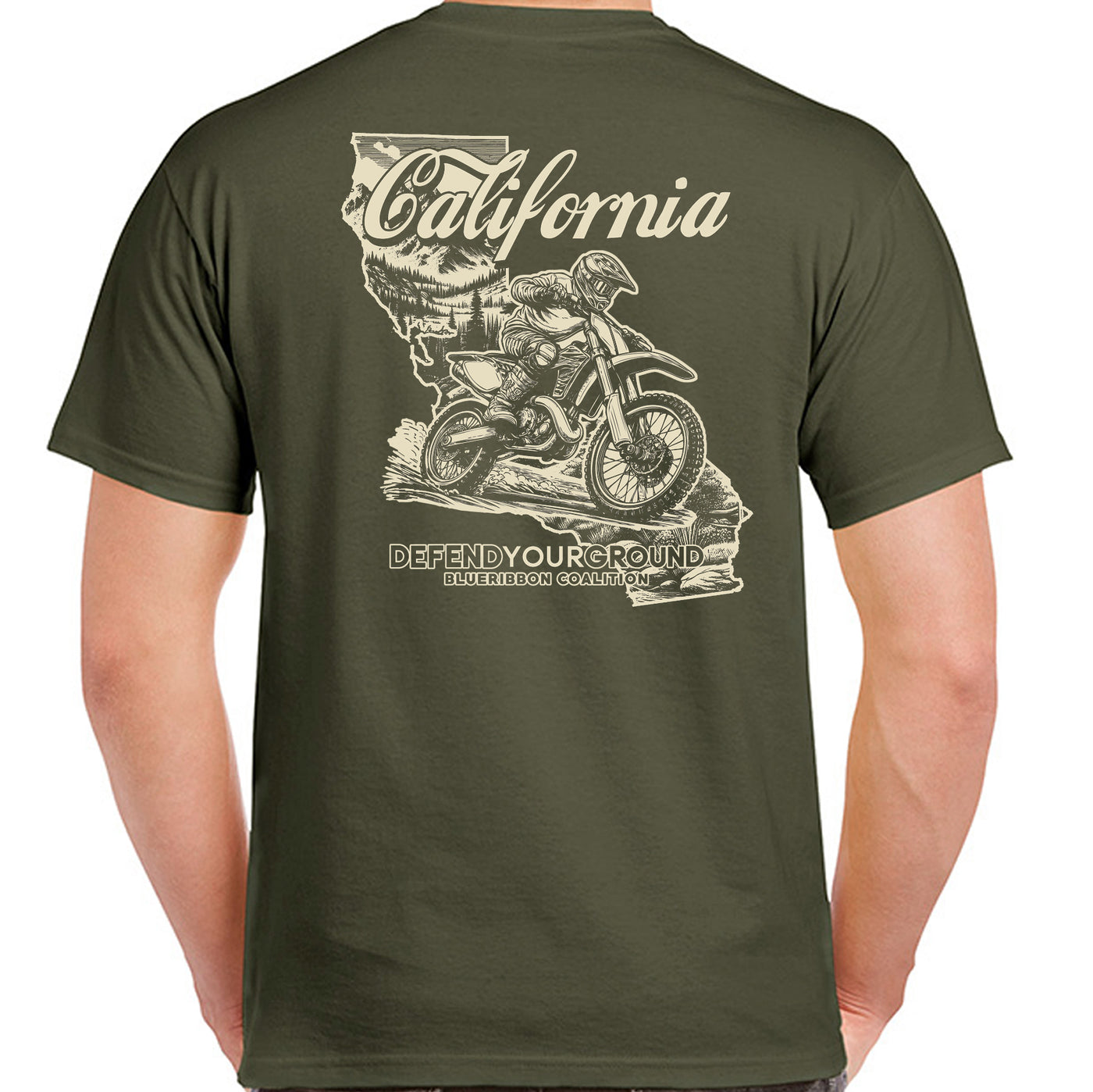 BlueRibbon Coalition CALIFORNIA Dirt Bike T-shirt