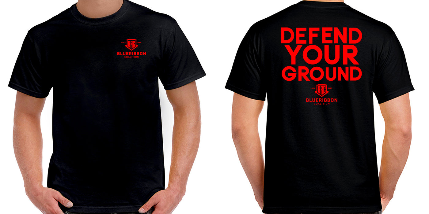 BlueRibbon Coalition DEFEND YOUR GROUND Black T-shirt
