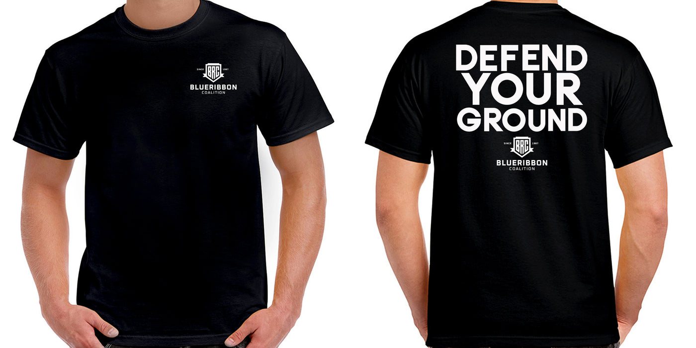 BlueRibbon Coalition DEFEND YOUR GROUND Black T-shirt