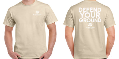BlueRibbon Coalition DEFEND YOUR GROUND Sand T-shirt
