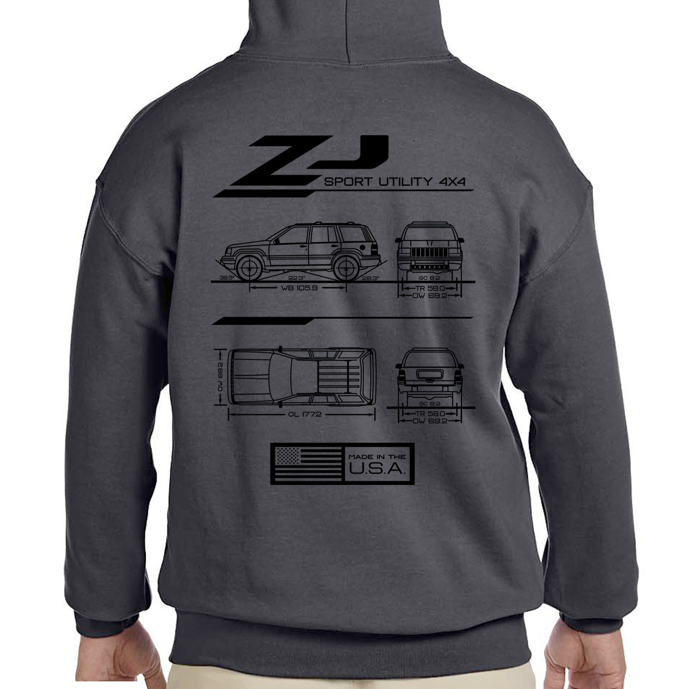 ZJ Blueprint Pullover Hoodie