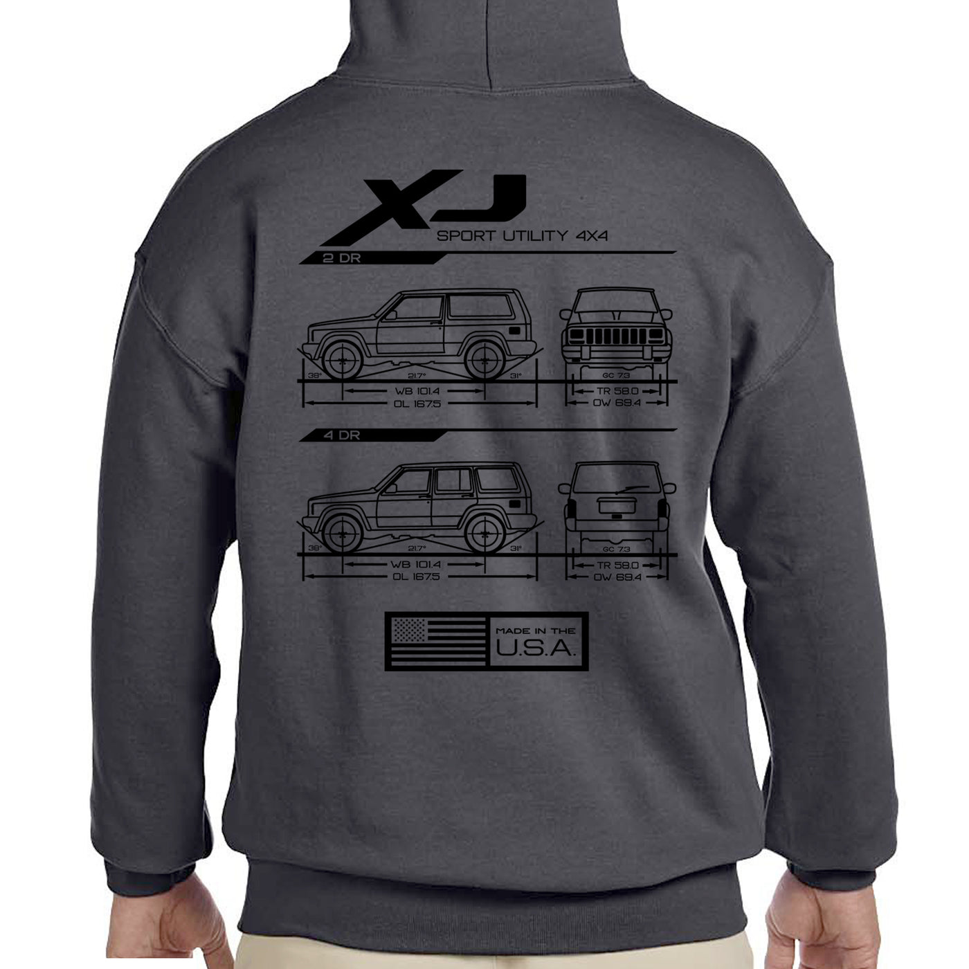 XJ Blueprint Pullover Hoodie