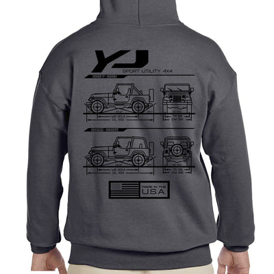 YJ Blueprint Pullover Hoodie