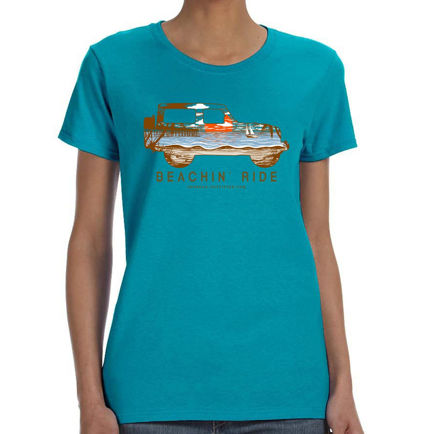 Beachin' Ride Ladies T-Shirt