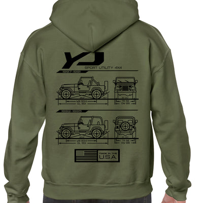 YJ Blueprint Pullover Hoodie