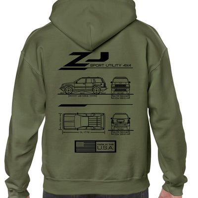 ZJ Blueprint Pullover Hoodie